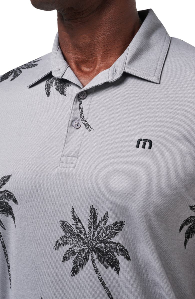 TravisMathew Mesic Palm Tree Polo, Alternate, color, Heather Grey