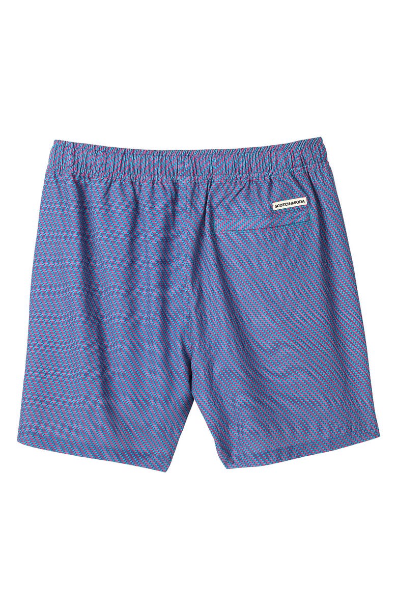 Scotch & Soda Mr. Clean Swim Trunks, Alternate, color, Photo Blue