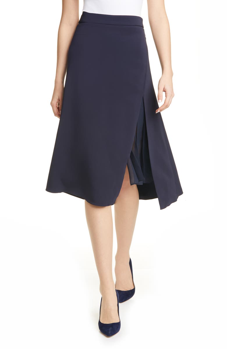 CUSHNIE Slit Hem High Waist Skirt, Main, color,