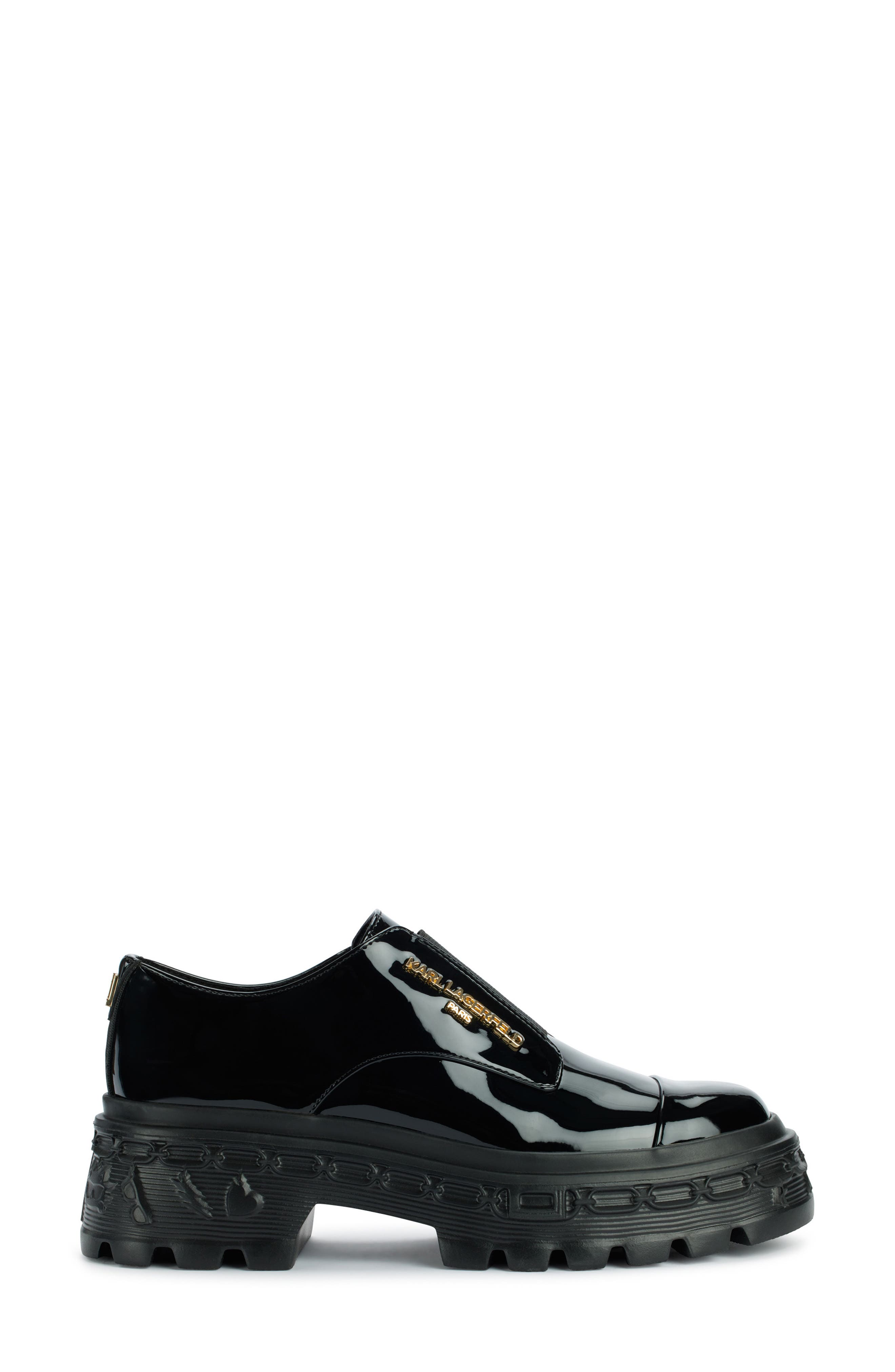 KARL LAGERFELD PARIS Lakely Lug Sole Loafer, Alternate, color, Black