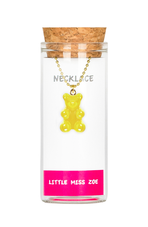 Gummy Bear Charm Necklace in Gift Bottle