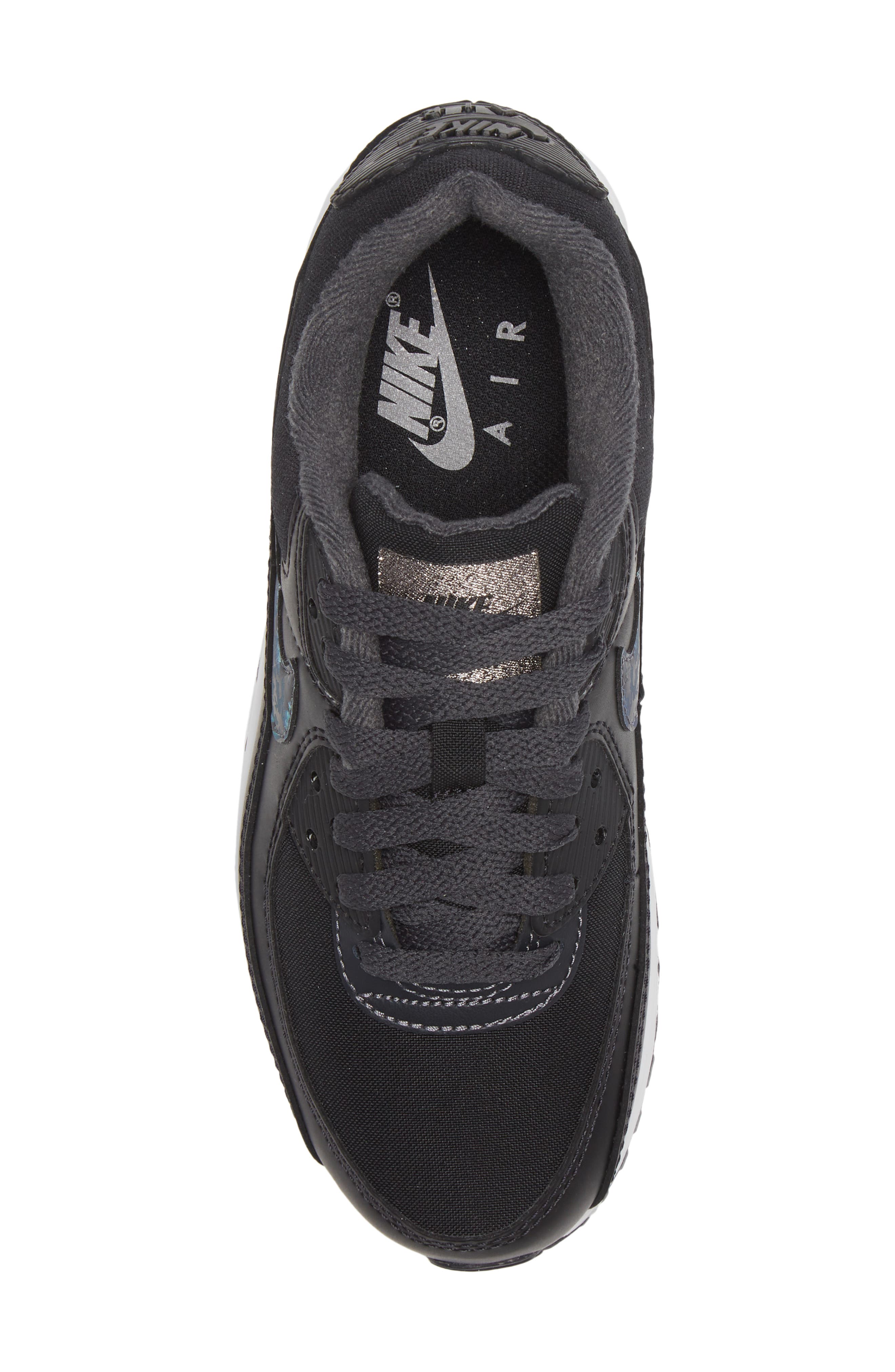 Air Max 90 Sneaker, Alternate, color, BLACK/ BLACK/ SUMMIT WHITE