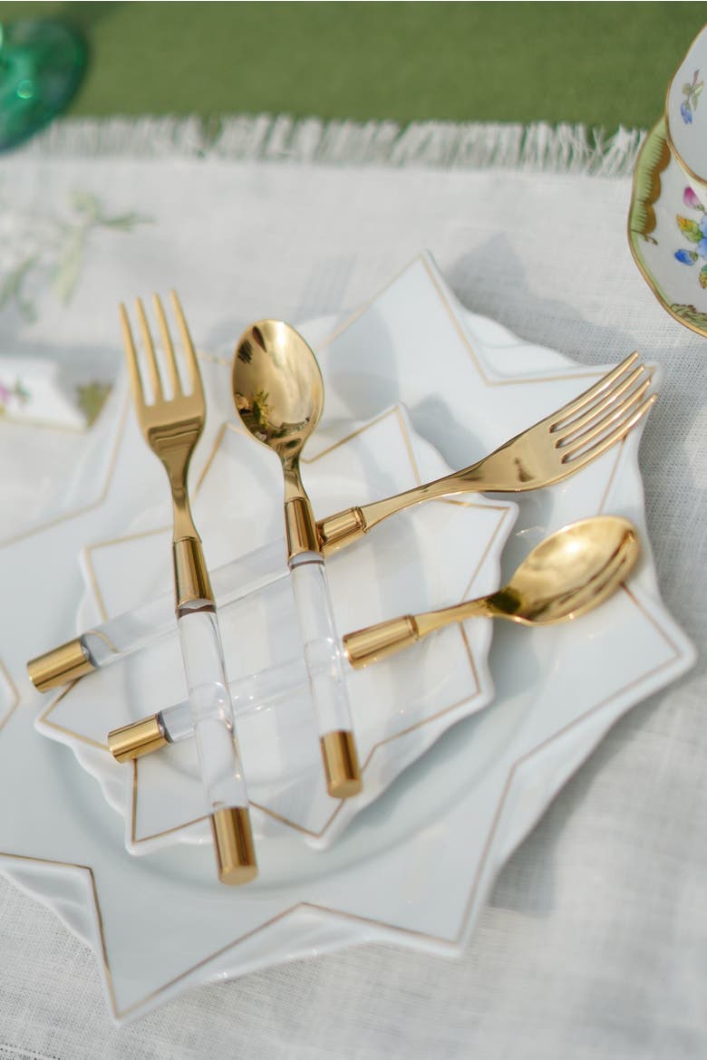 Zoe - 5 Piece Place Setting, Alternate, color, PVD Gold