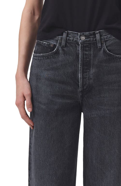 Agolde Dame High Rise Straight Jeans In Black