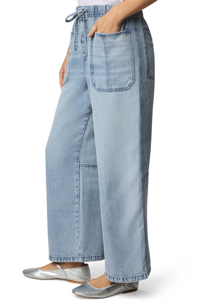 Denim Drawstring Pants, Alternate, color, MEDIUM WASH