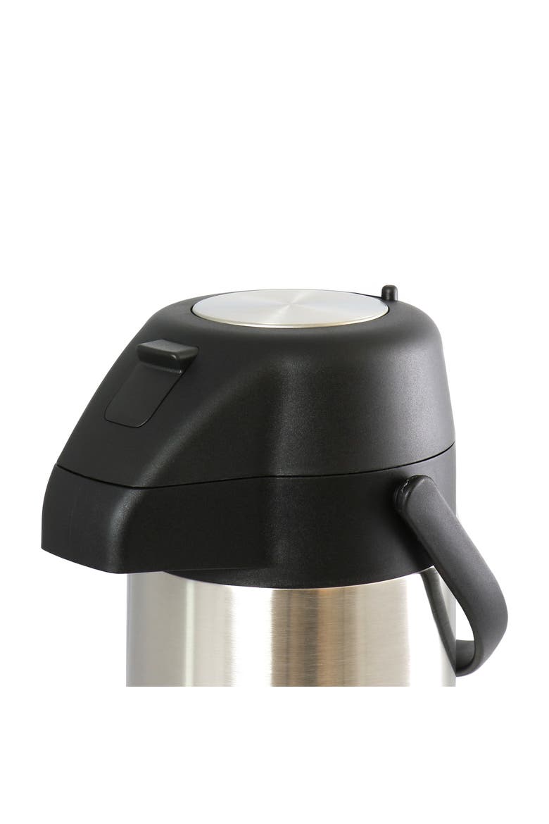 3.17 Quart Stainless Steel Vacuum Body Pump Cap Air Pot, Alternate, color, Grey