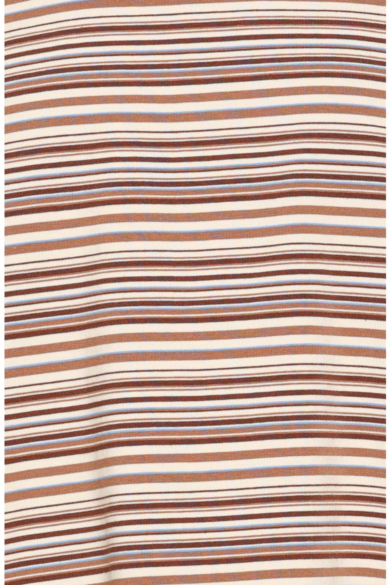 Silvia Knit Shorts Set, Alternate, color, CHOCOLATE BROWN STRIPE