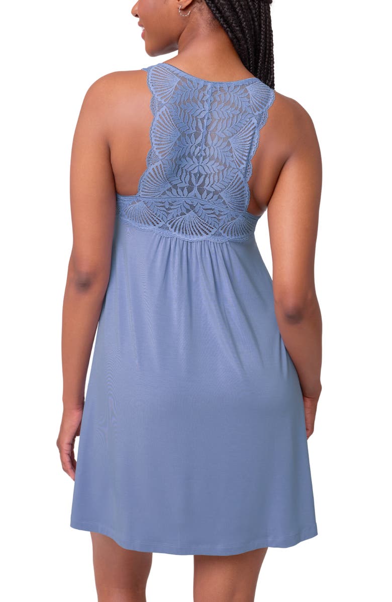 Fleur't Belle Poque Racerback Chemise, Alternate, color, Denim