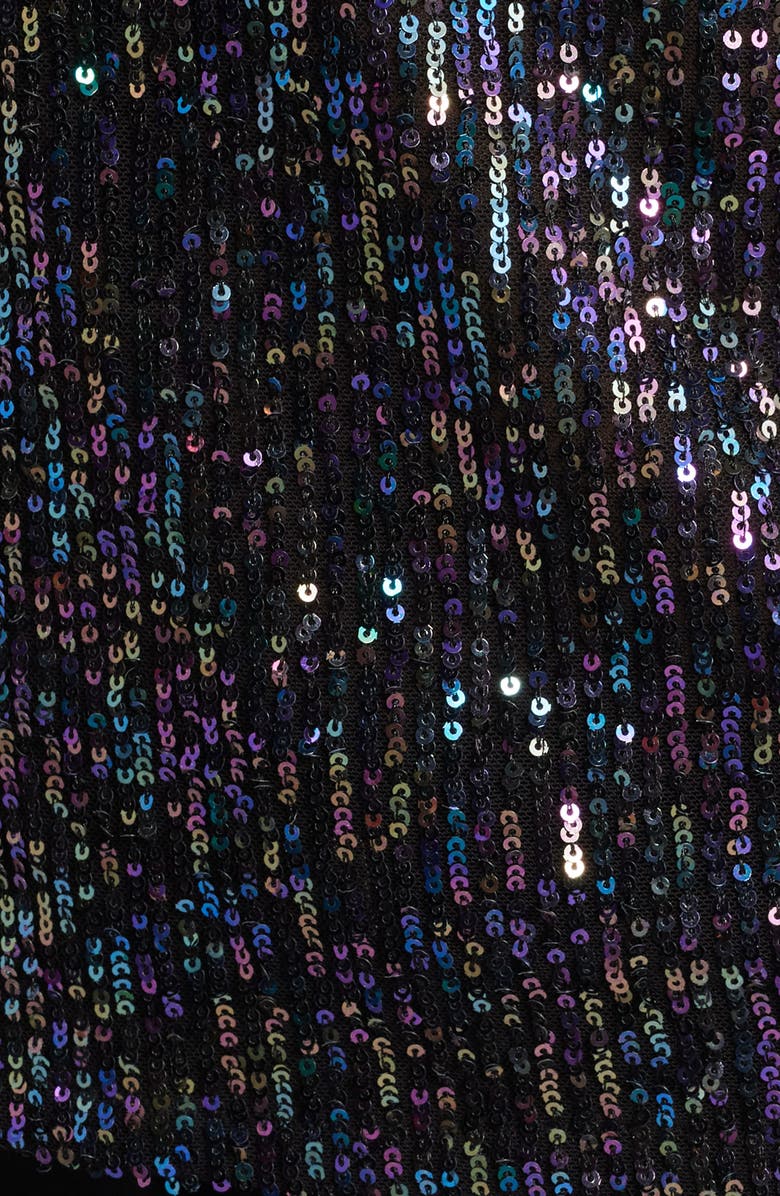 Anne Klein Iridescent Sequin Mesh Top, Alternate, color,