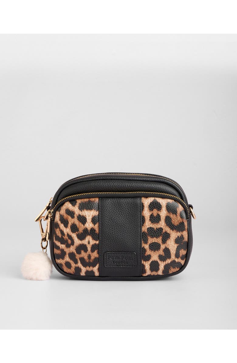 Pom Pom London Original Crossbody Bag, Main, color, Black Leopard