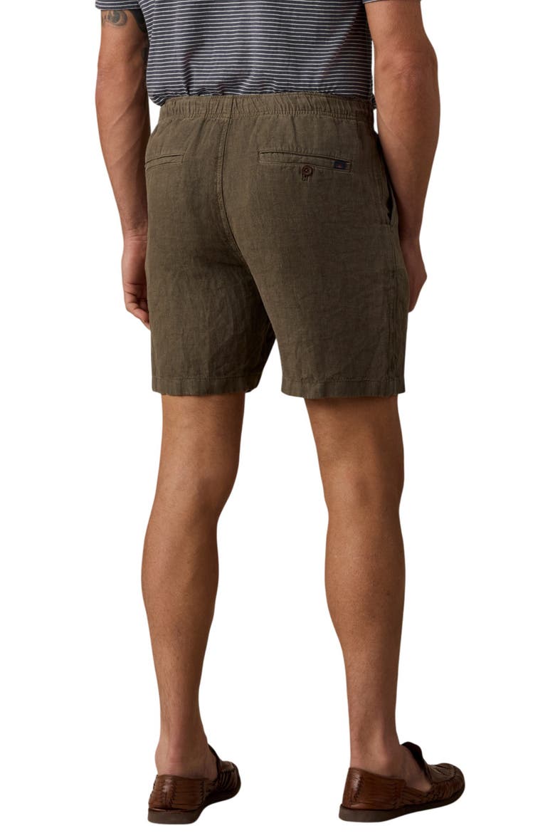 Essential Linen Shorts, Alternate, color, DARK PALM