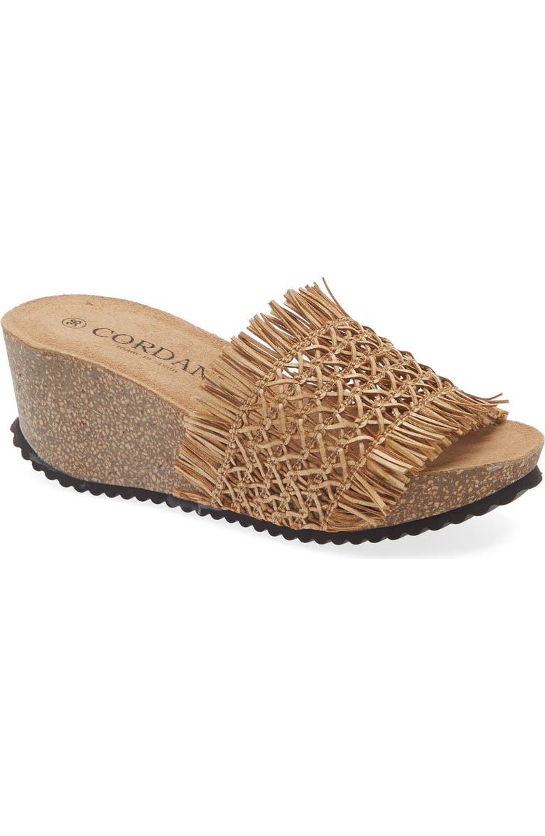 Cordani Mattina Fringe Platform Sandal, Main, color, Camel