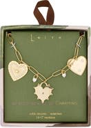 Leith Cubic Zirconia Heart Charm Necklace
