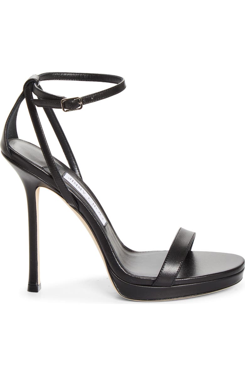 Jimmy Choo Moza Ankle Strap Platform Sandal, Alternate, color, Black