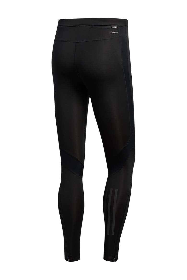 Own the Run Long Tights, Alternate, color, BLACK