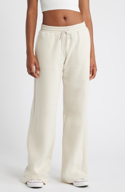 BP. Baggy Wide Leg Sweatpants in Beige Oatmeal Light Heather 