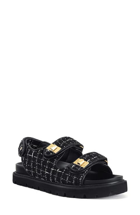 Sandie Tweed Slingback Sandal (Women)