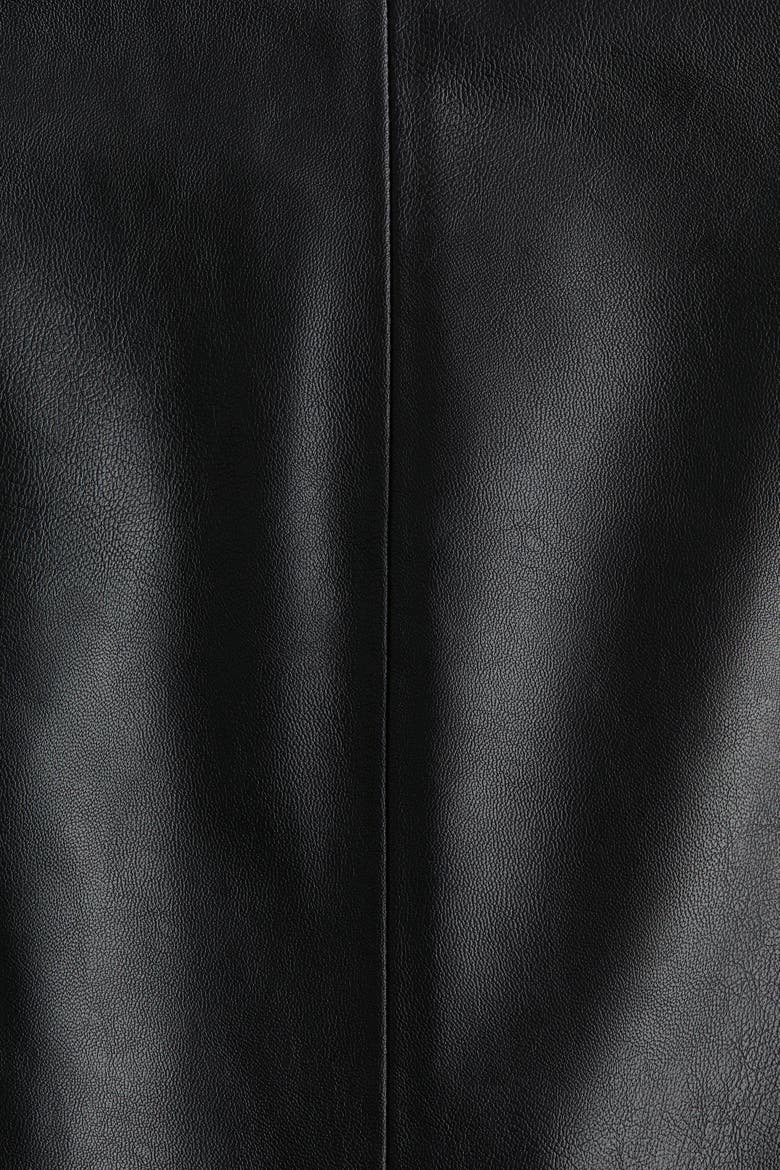 Coated Tie-belt Dress, Alternate, color, Black