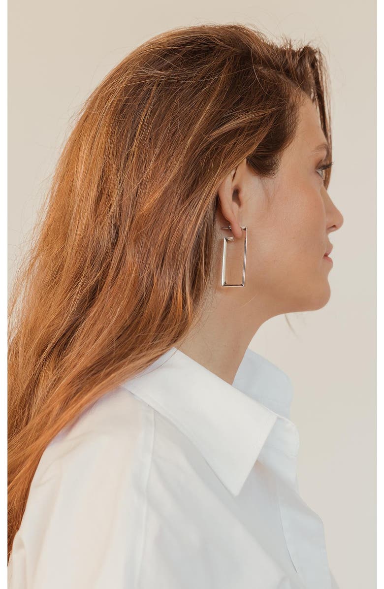 CXC Big Ionian Earrings, Alternate, color, Silver