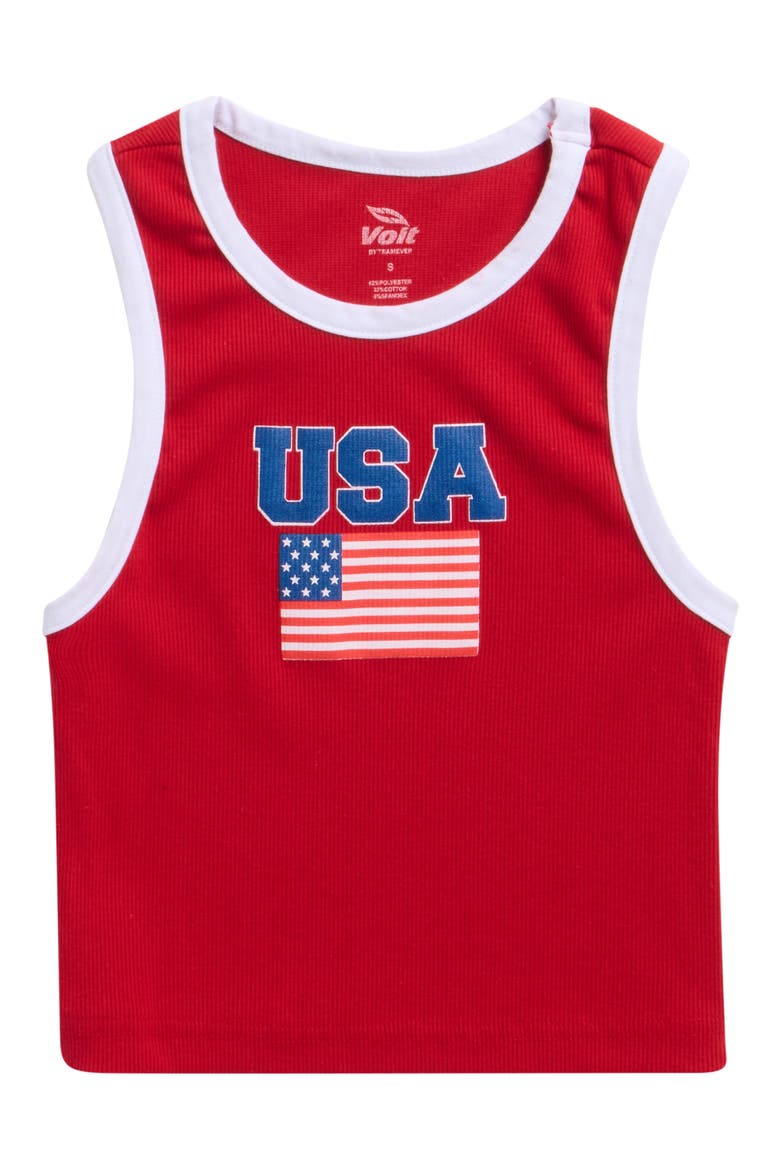 Kids' USA Tank, Main, color, RED