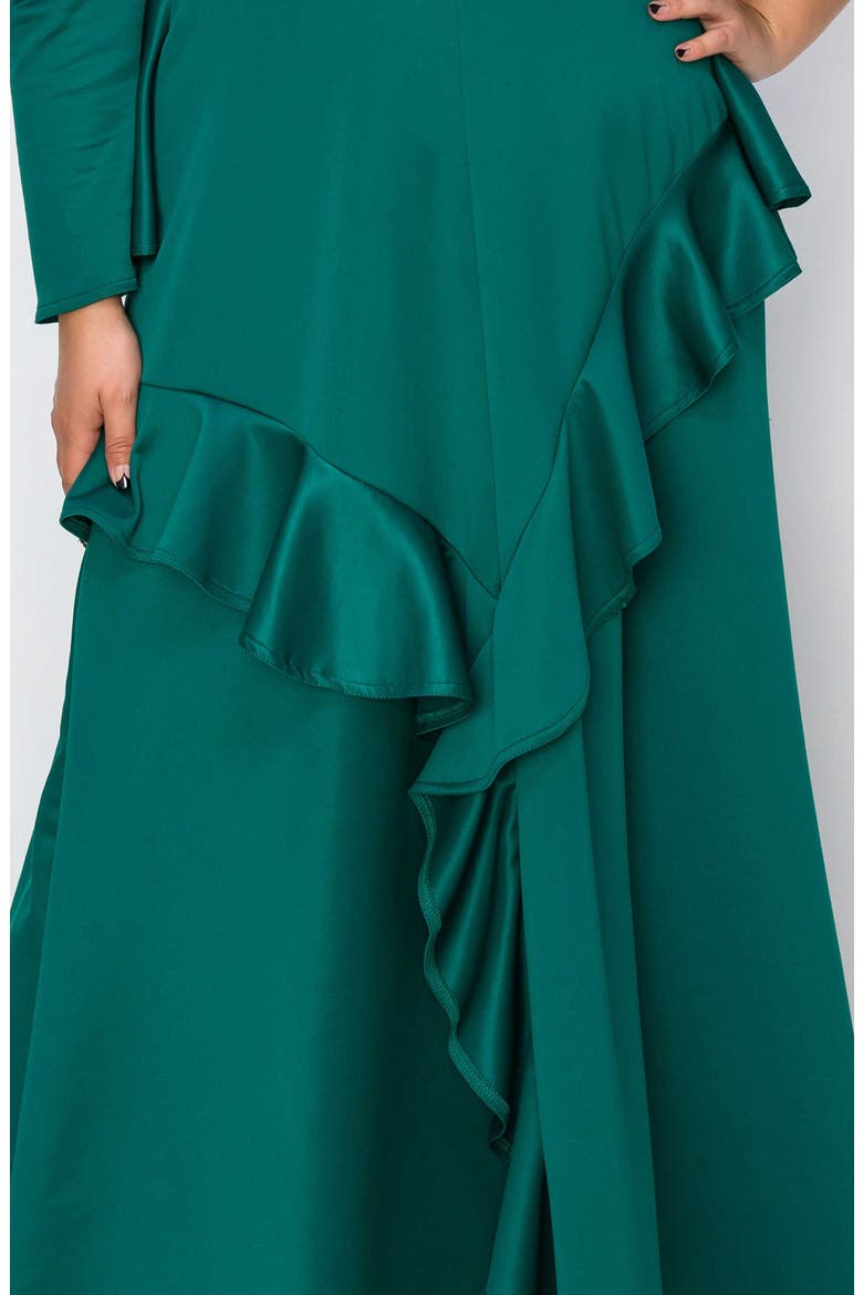 Vivienne Ruffle Maxi Dress, Alternate, color, GREEN