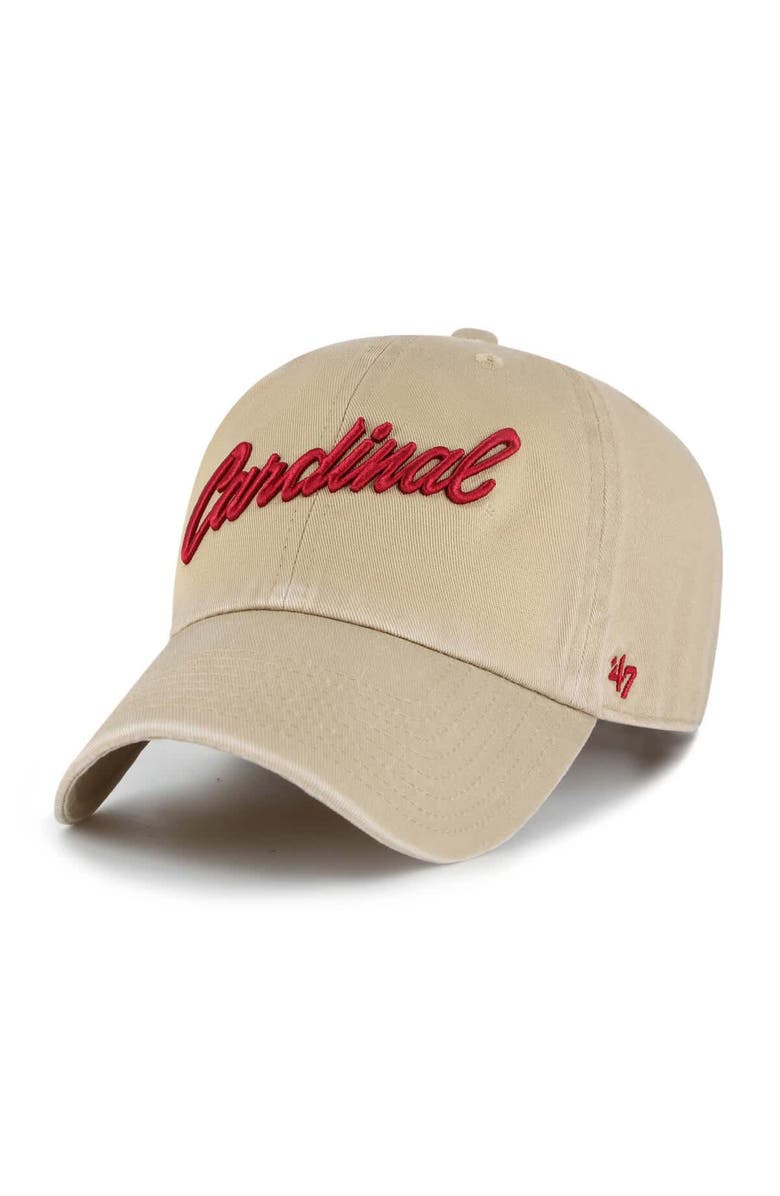 '47 Men's '47 Khaki Stanford Cardinal Clean Up Adjustable Hat, Main, color, Khaki