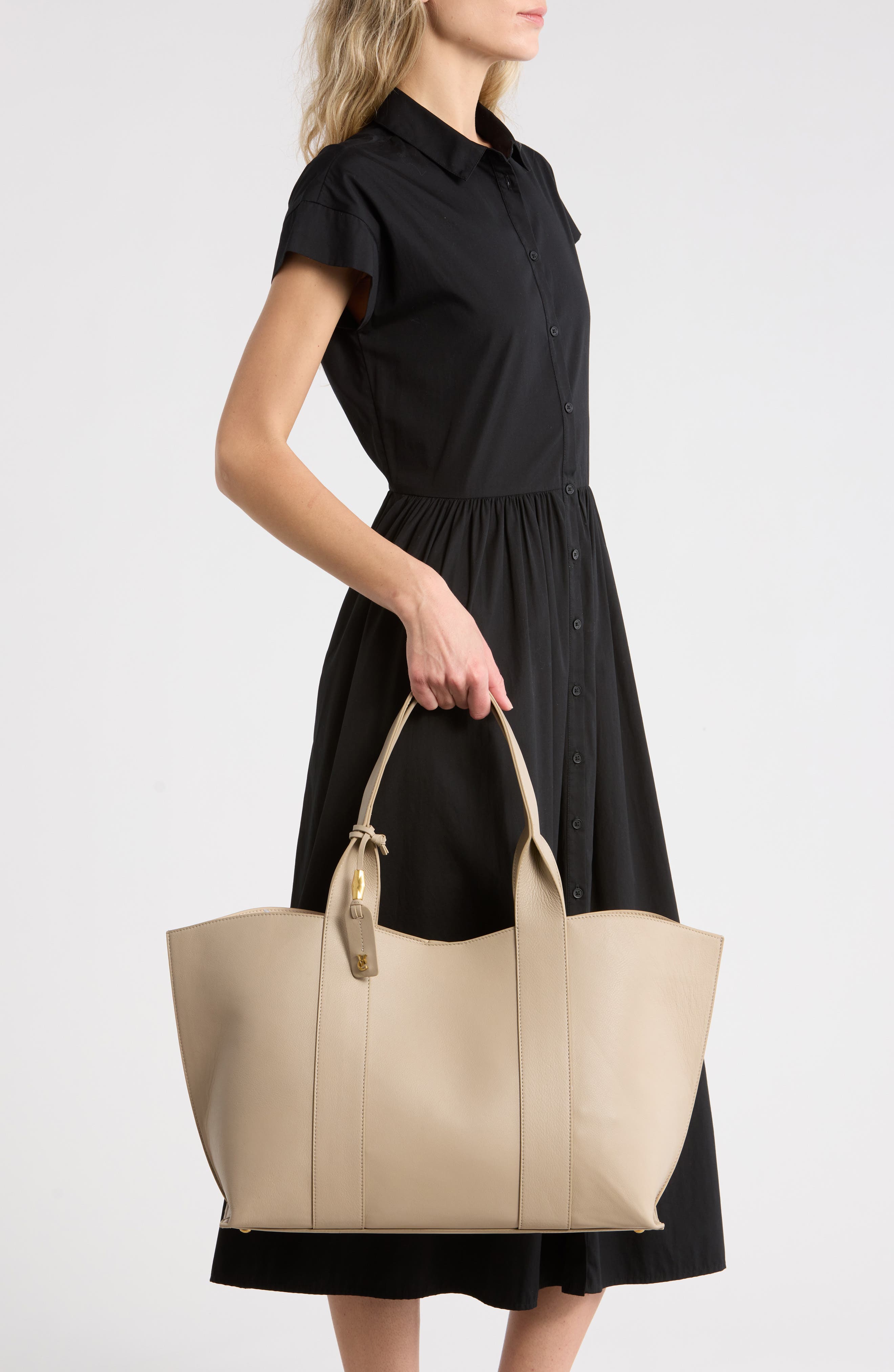 Ellah Tote Bag, Alternate, color, BISCOTTI