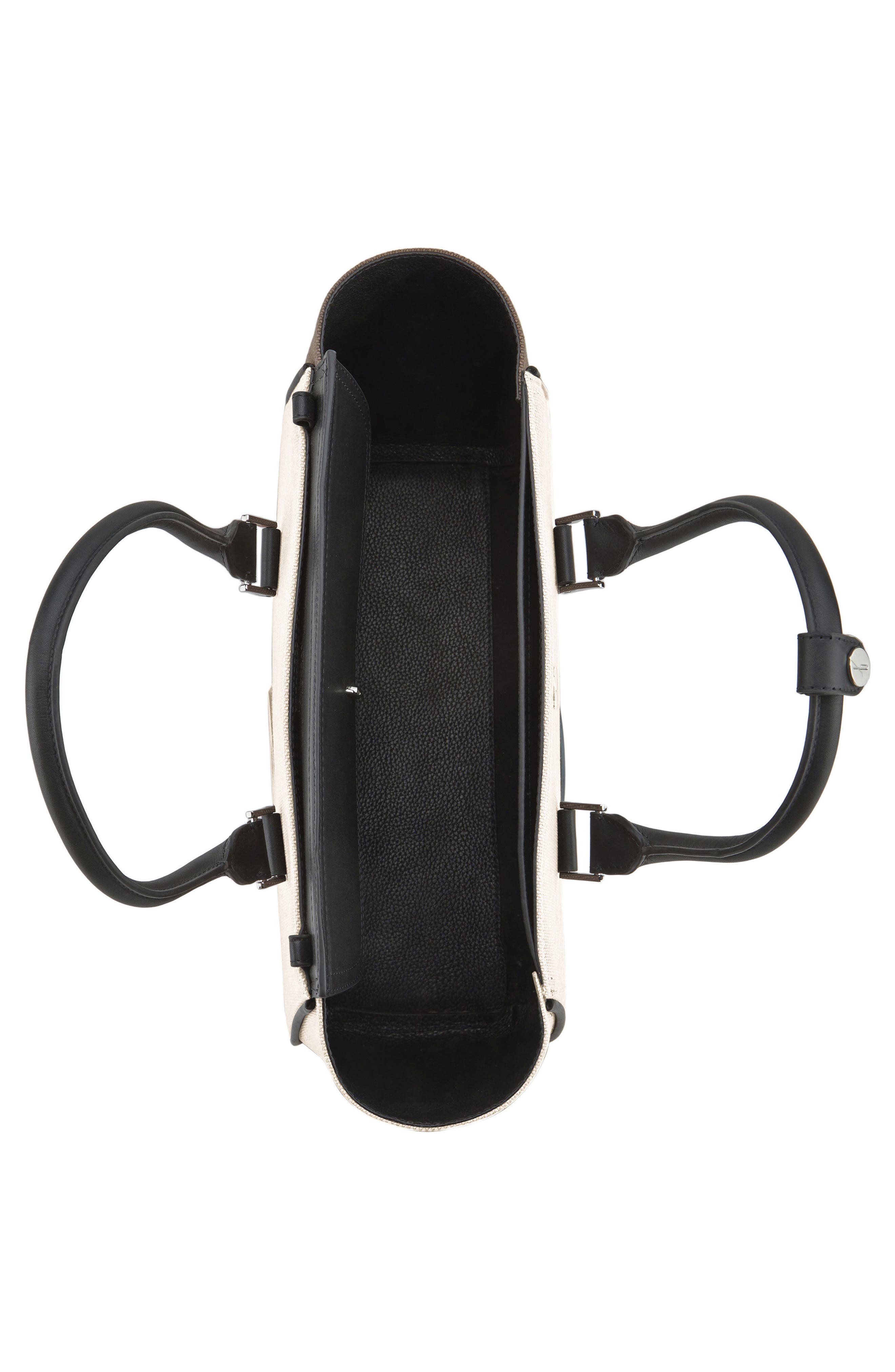 behno Medium Coco Canvas & Leather Satchel, Alternate, color, Sand/ Black