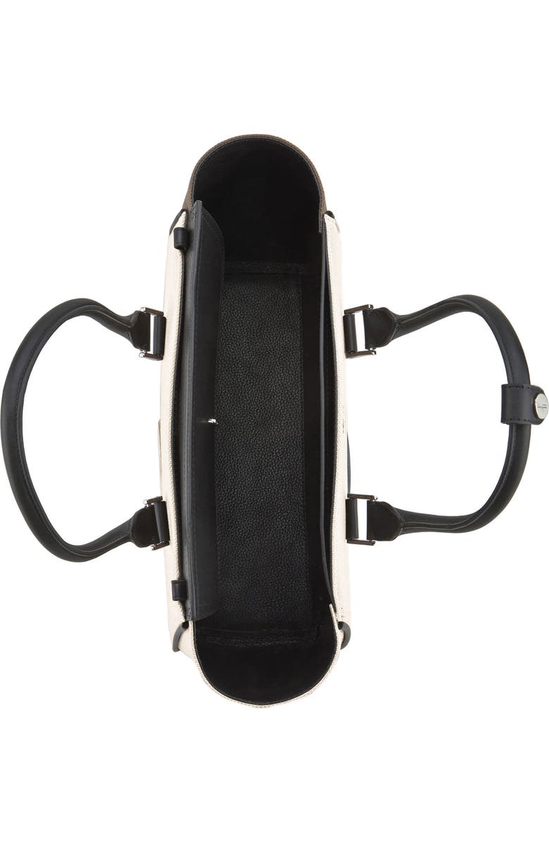 behno Medium Coco Canvas & Leather Satchel, Alternate, color, Sand/ Black