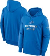 Nike Men's Nike Blue Detroit Lions Toss Sweep Performance Pullover Hoodie