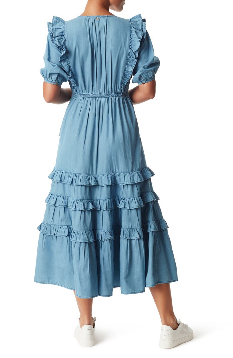 Sam Edelman Ophelia Ruffle Wrap Dress, Alternate, color, Tide Wash