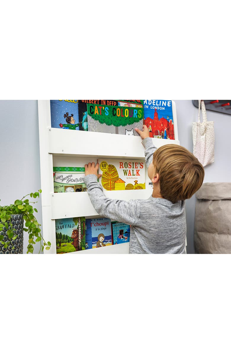 Tidy Books Slim White Bookcase, Alternate, color,