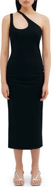 Two Lines by Marcella Norwood One-Shoulder Midi Dress