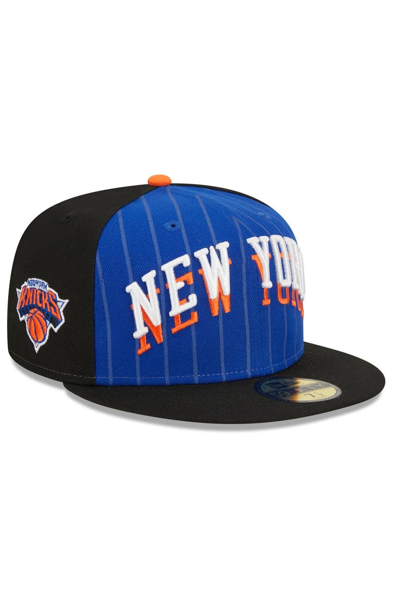 New Era Men's New Era  Blue/Black New York Knicks 2023/24 City Edition 59FIFTY Fitted Hat, Alternate, color, 