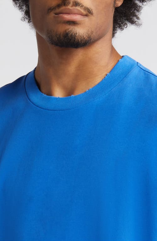 Elwood Core Oversize Organic Cotton Jersey T-shirt In Blue