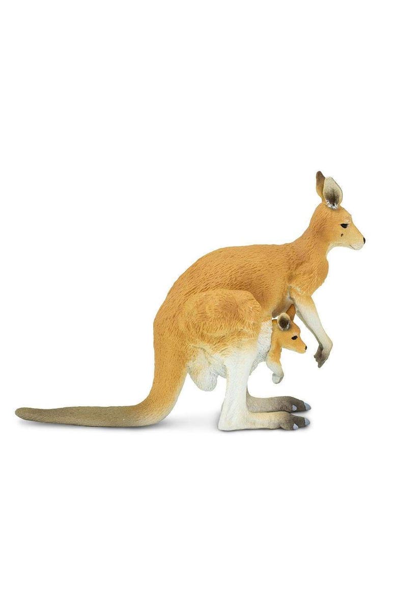 Safari Ltd. Kangaroo with Joey Kids Toy Figure, Alternate, color, NO COLOR
