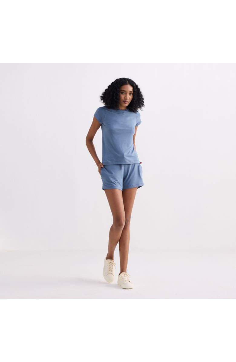 Reistor Essential Short Sleeve Tee in Blue, Alternate, color, Blue