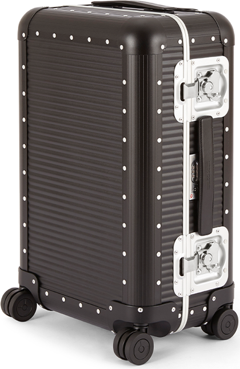 FPM - Fabbrica Pelletterie Milano - US Bank Spinner 68 Suitcase, Main, color, Caviar Black