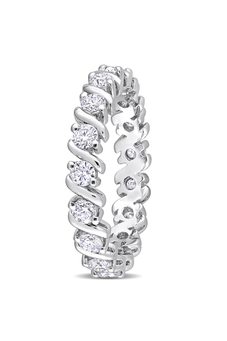 1CT DEW Moissanite Eternity Band, Alternate, color, Sterling Silver
