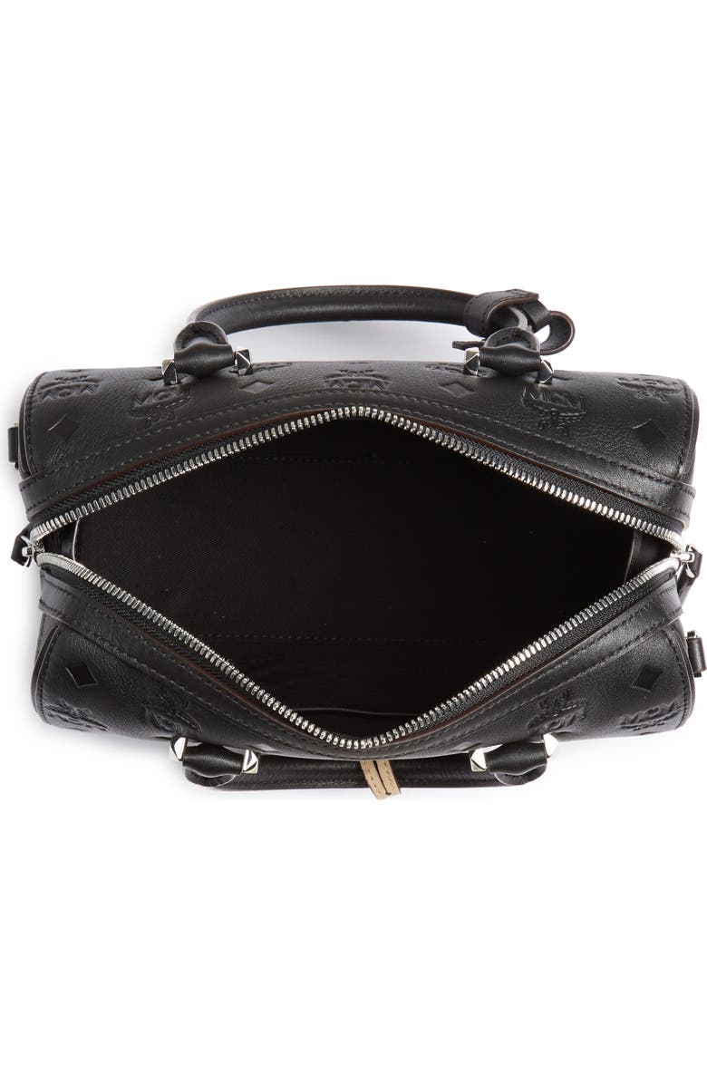 MCM Essential Monogram Leather Satchel, Alternate, color,