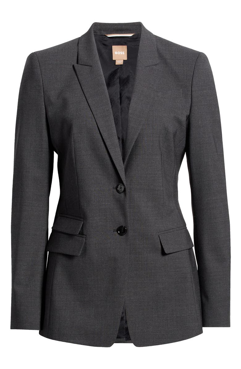 BOSS Juicylara Virgin Wool Blazer, Alternate, color, 