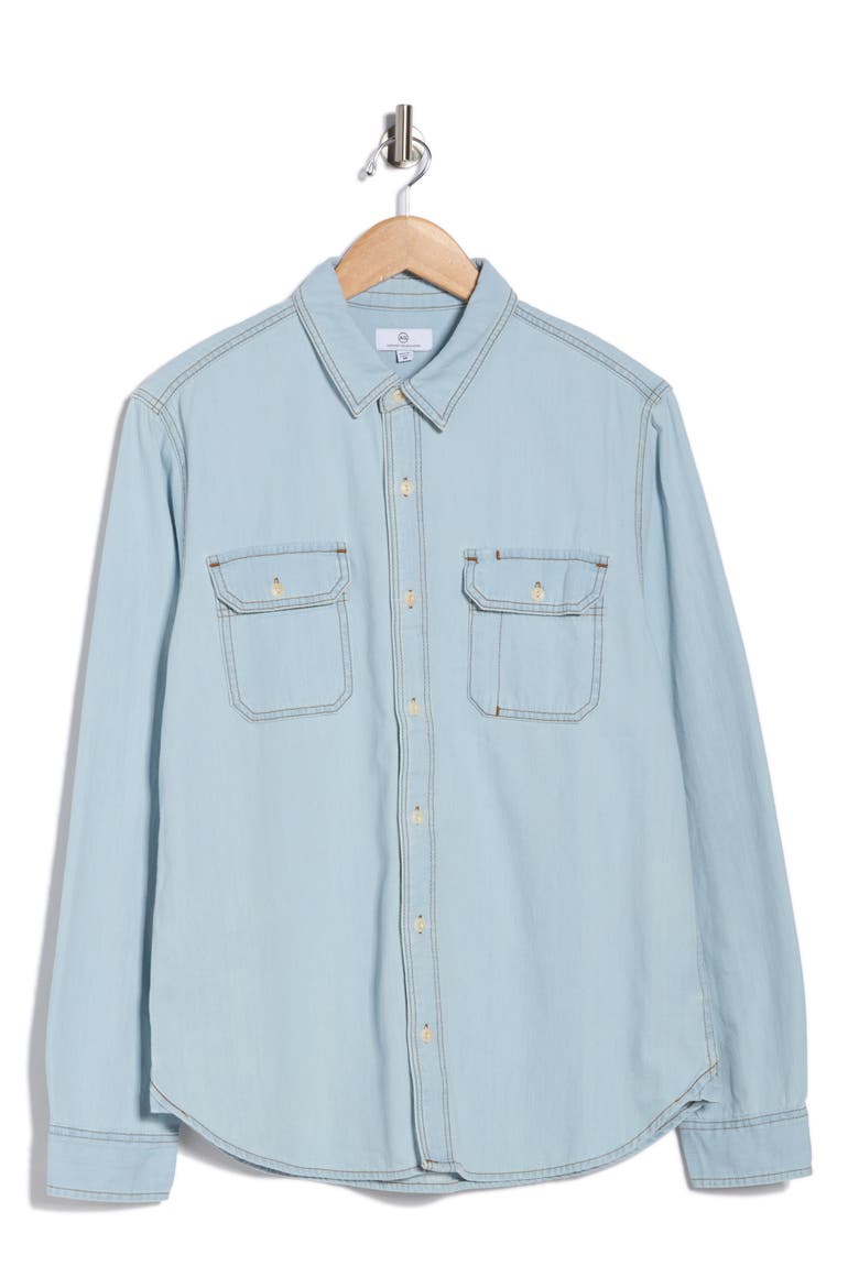 Benning Chambray Slim Fit Utility Shirt, Alternate, color, RICOCHET