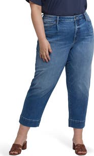 NYDJ Pleated High Waist Ankle Balloon Jeans