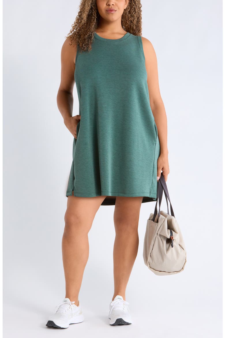 Soft Luxe Tank Dress, Alternate, color, GREEN BALSAM HEATHER