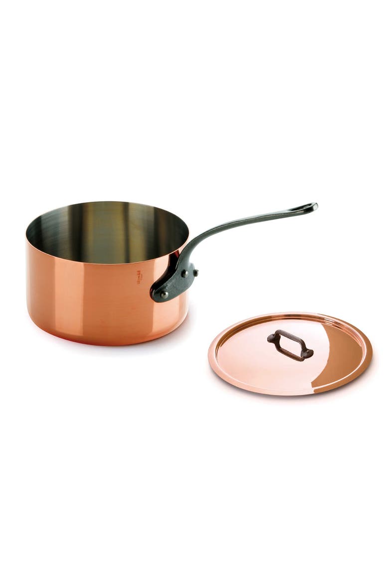 M150C COPPER SAUCEPAN WITH LID, Main, color, COPPER