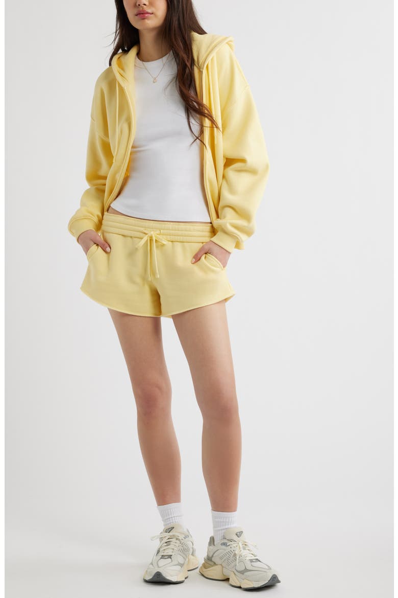 Bubble Zip Hoodie, Alternate, color, YELLOW BEGONIA
