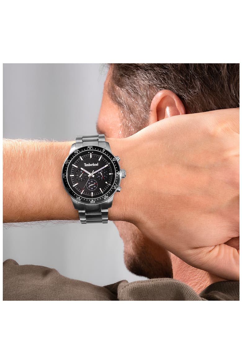 Parkman Multifunction Chronograph Bracelet Watch, 44mm, Alternate, color, SILVER