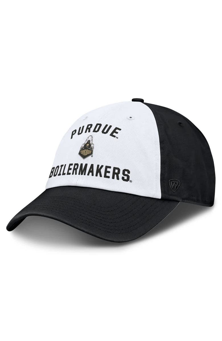TOP OF THE WORLD Men's Top of the World  White Purdue Boilermakers Weston Adjustable Hat, Main, color, White