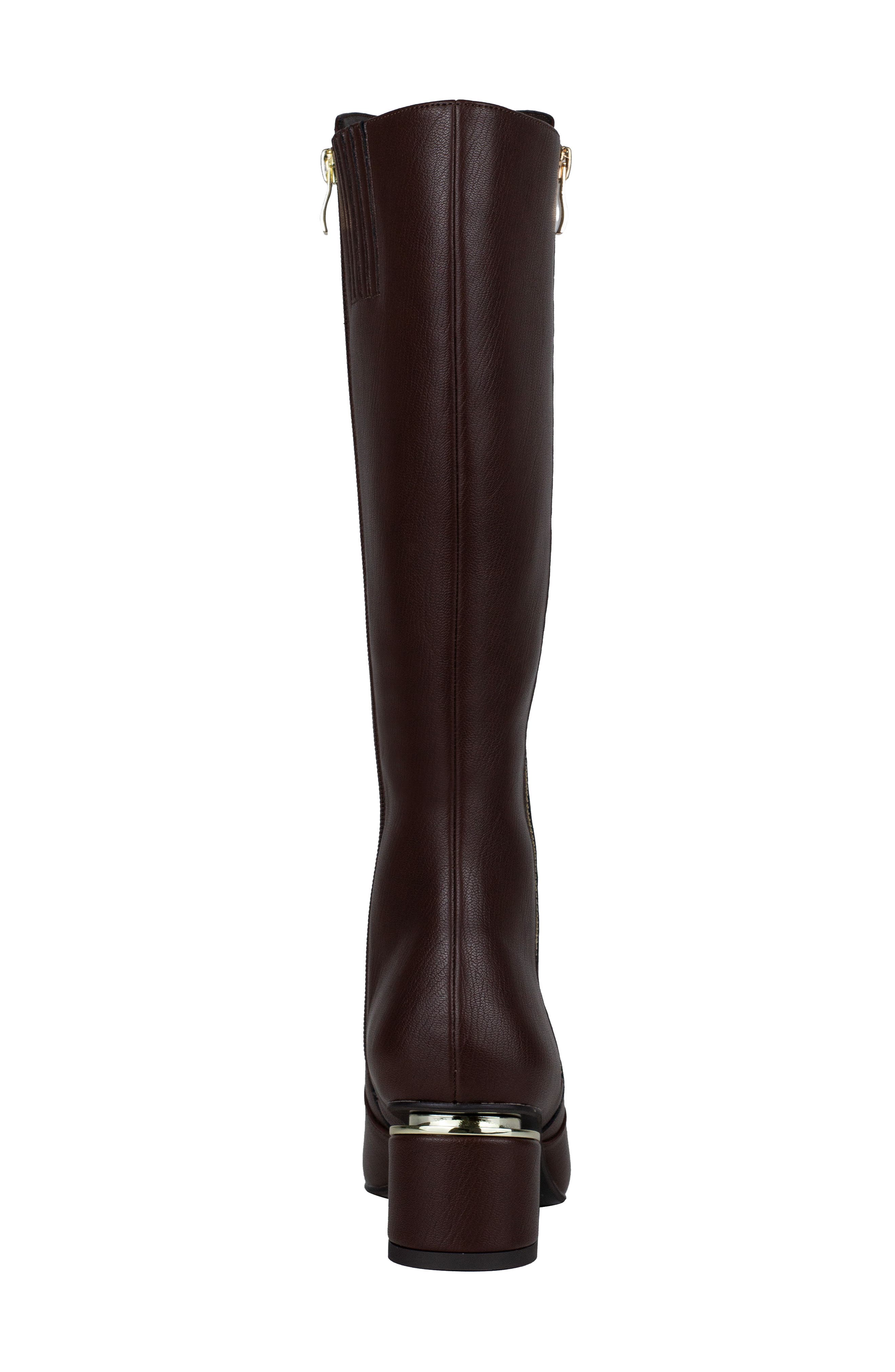 Morgan Tall Wedge Boot, Alternate, color, BROWN