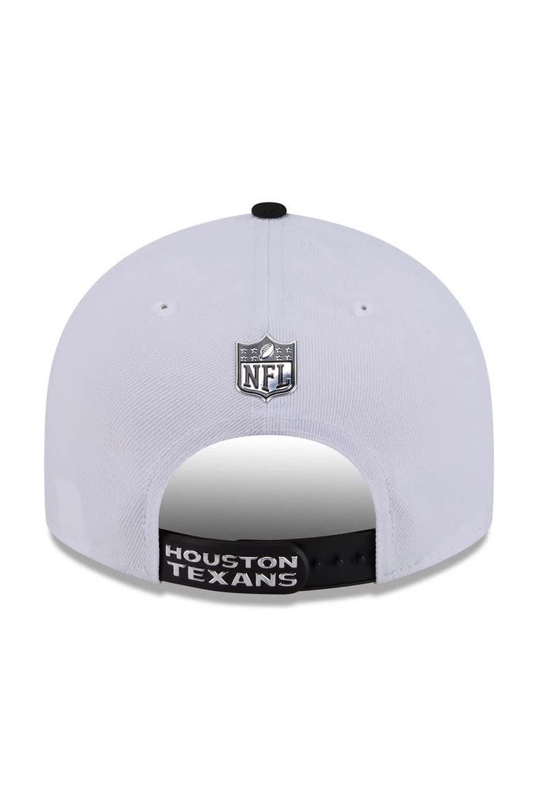 Men's New Era  White/Black Houston Texans 2026 NFL Draft Pre-Curved 9FIFTY Snapback Hat, Alternate, color, White